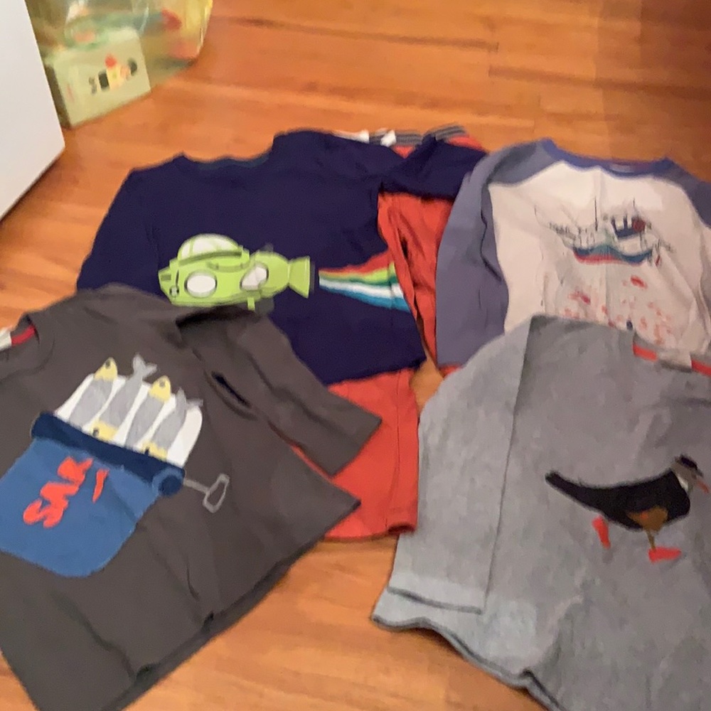 1 pair lined pants, 4 matching tops